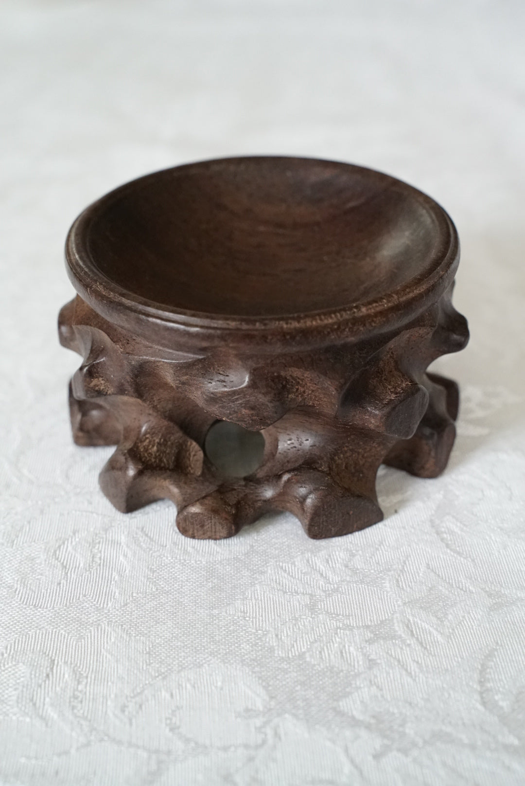 Carpet Ball with Carved Wooden Base — Two Sizes/Patterns