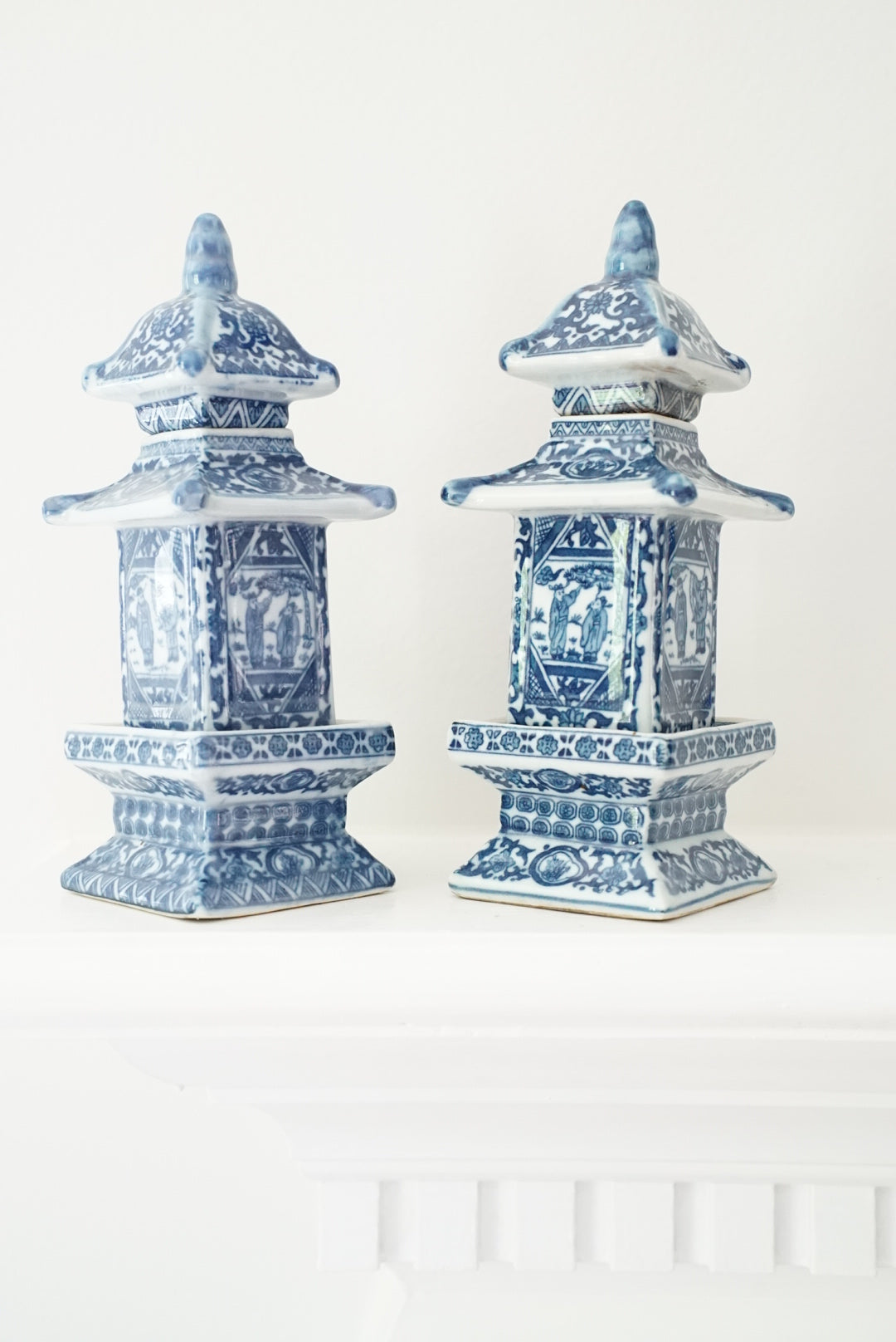 Charming Small Blue and White Pagoda