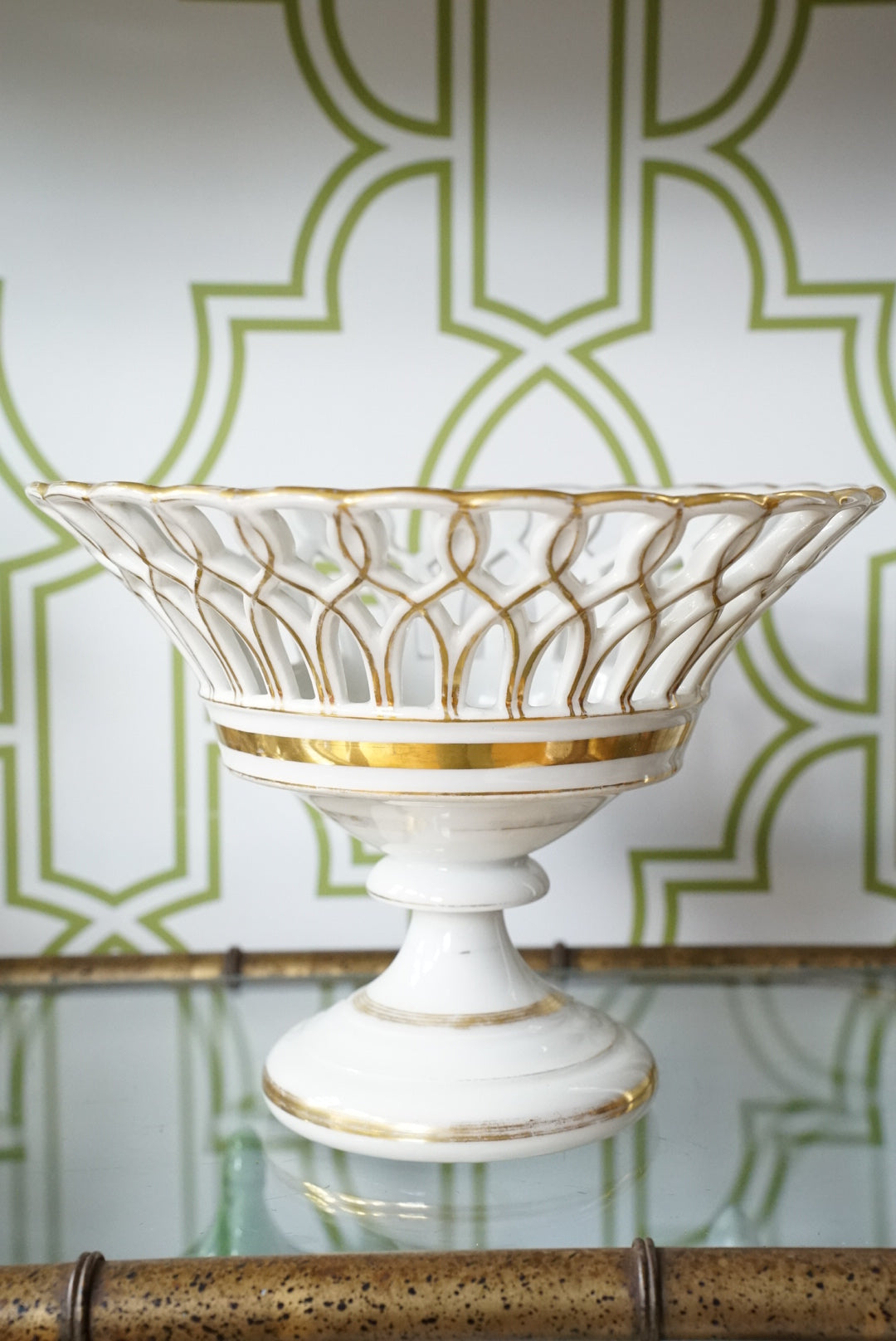 Antique French Porcelain Compote