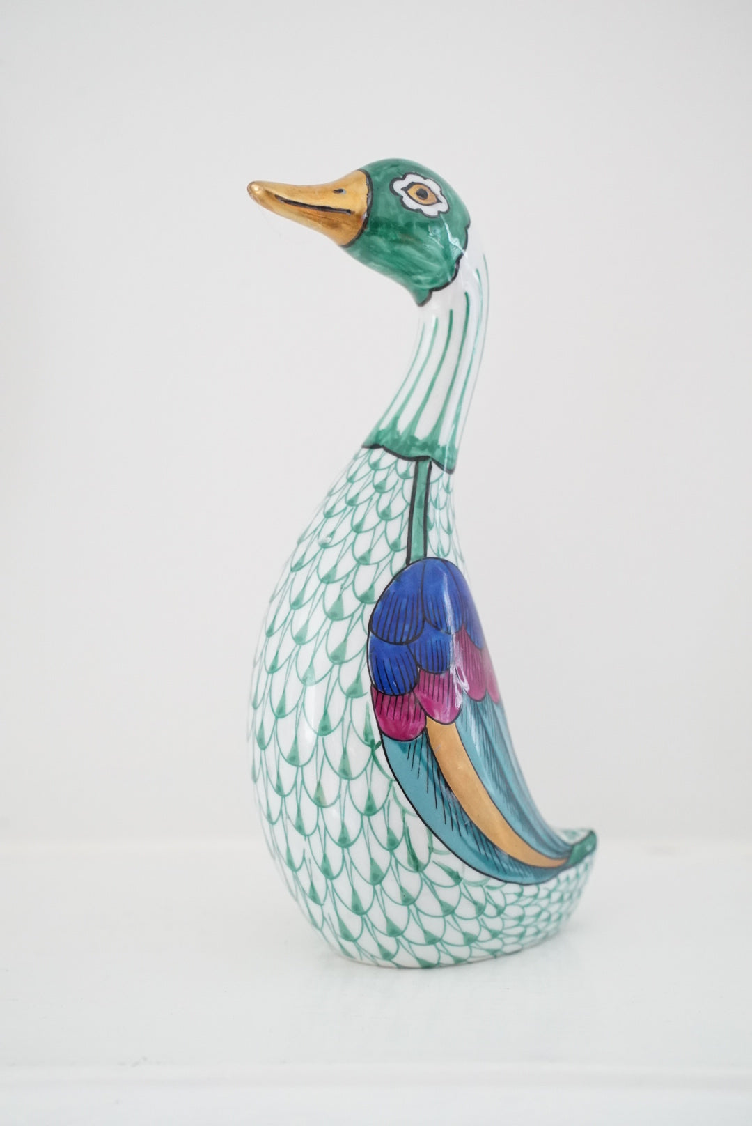 Vintage Manifattura Artistica Le Porcellane Goose Figurine