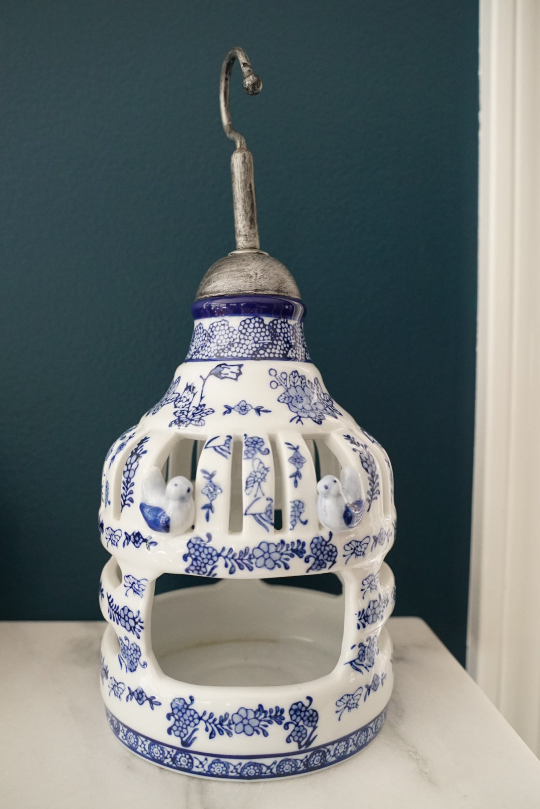 Vintage Chinoiserie Bird Cage/Bird Feeder