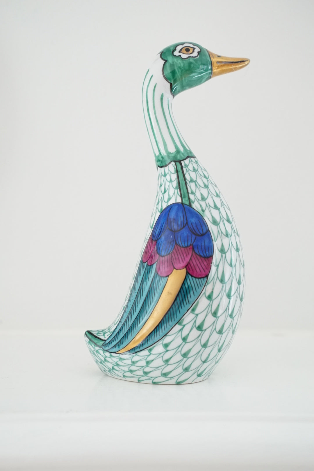 Vintage Manifattura Artistica Le Porcellane Goose Figurine