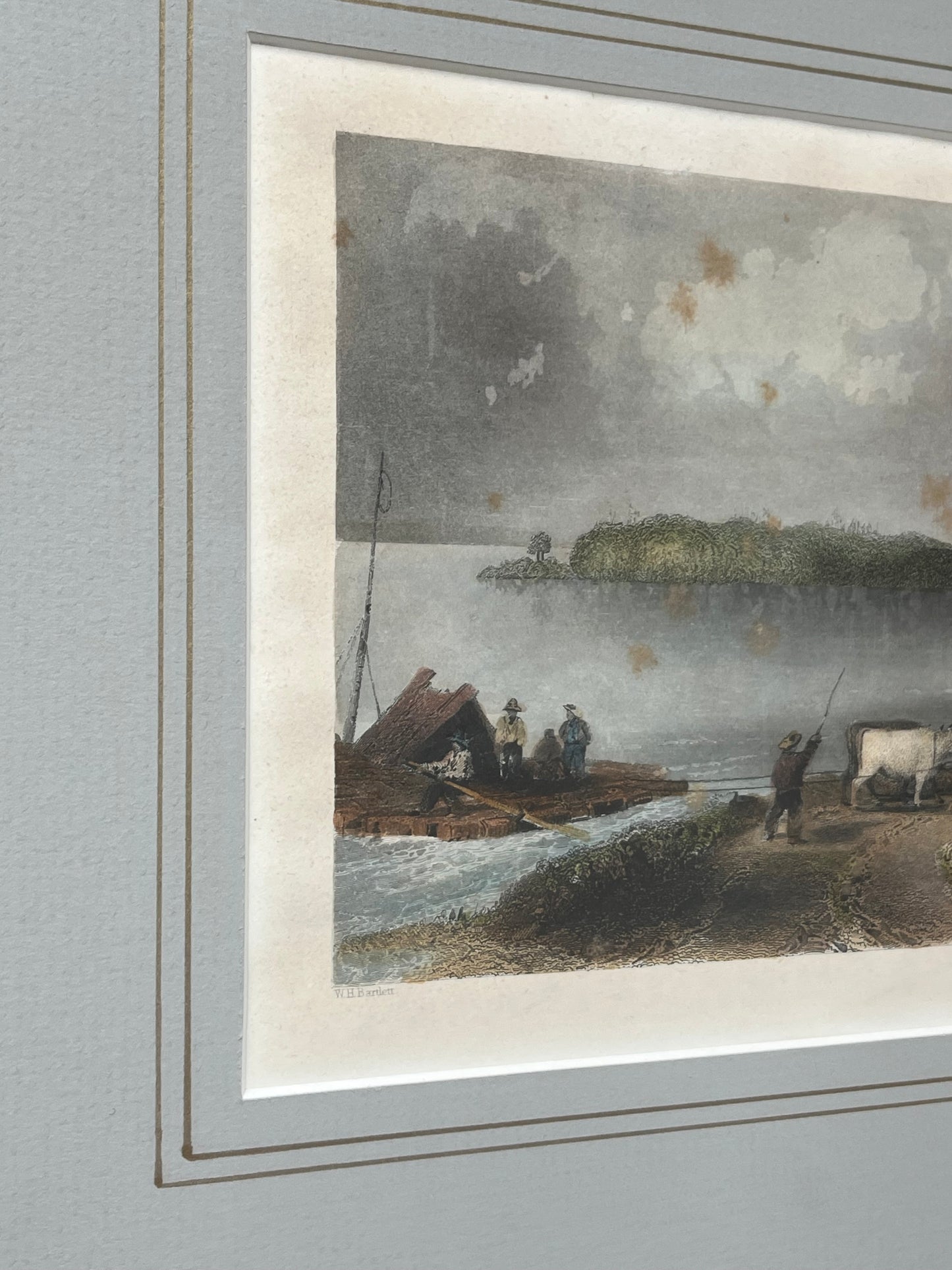 Antique Engraving — “Navy Island” c. 1845