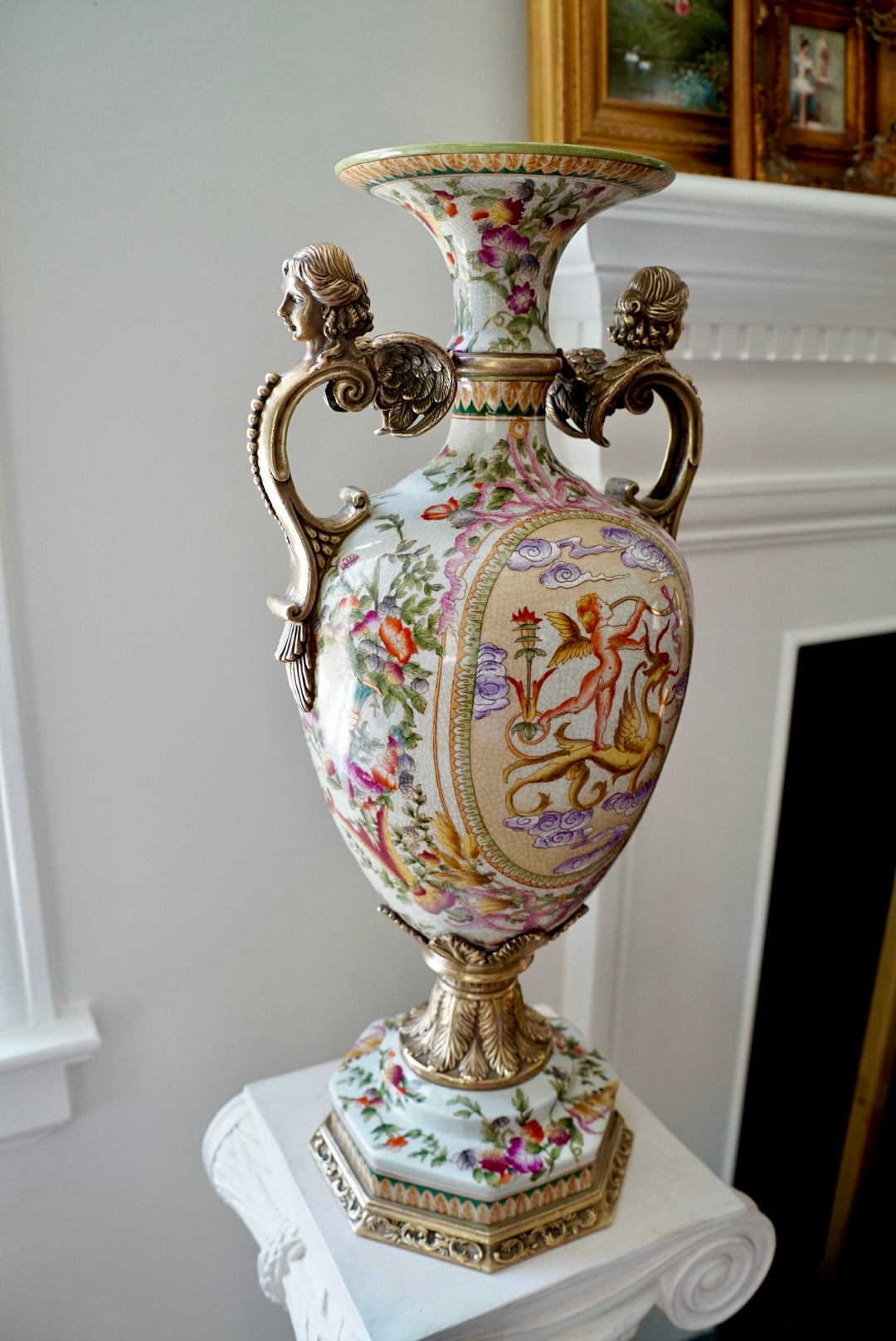 Stunning XL Ormolu Mounted Trophy Vase