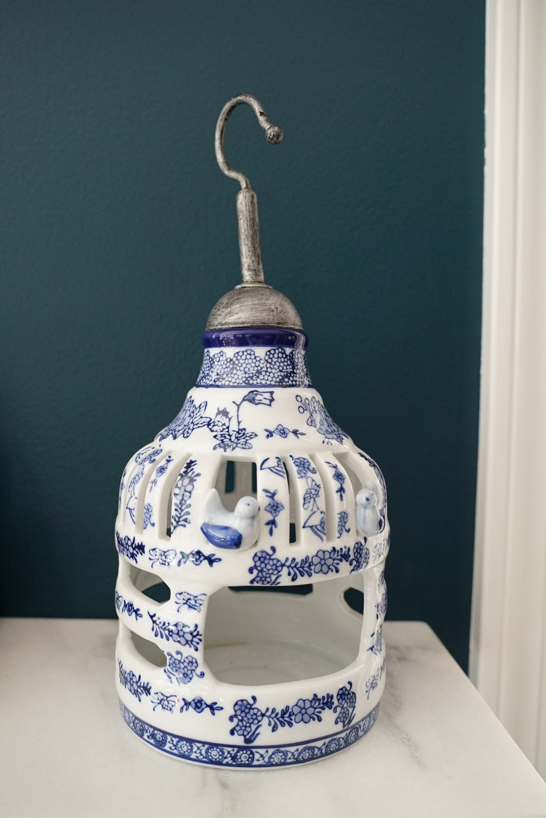 Vintage Chinoiserie Bird Cage/Bird Feeder