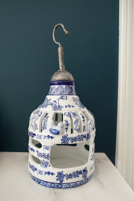 Vintage Chinoiserie Bird Cage/Bird Feeder