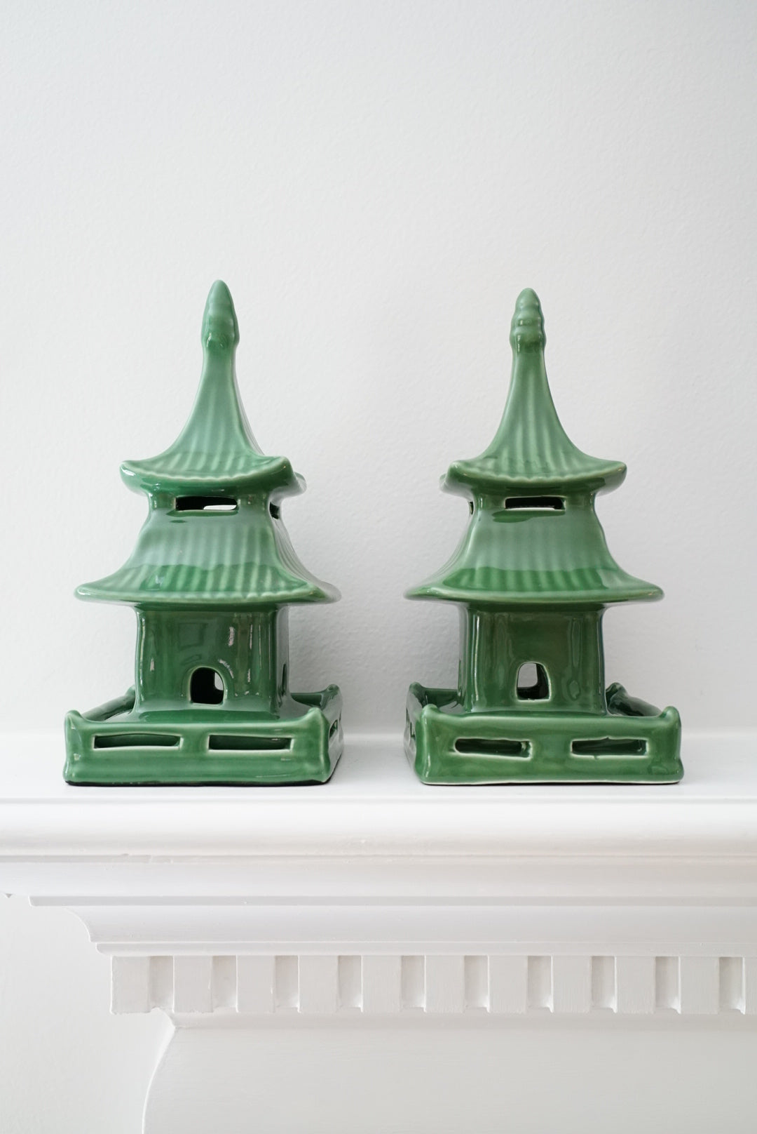 Green Glazed Pagodas-Three Sizes