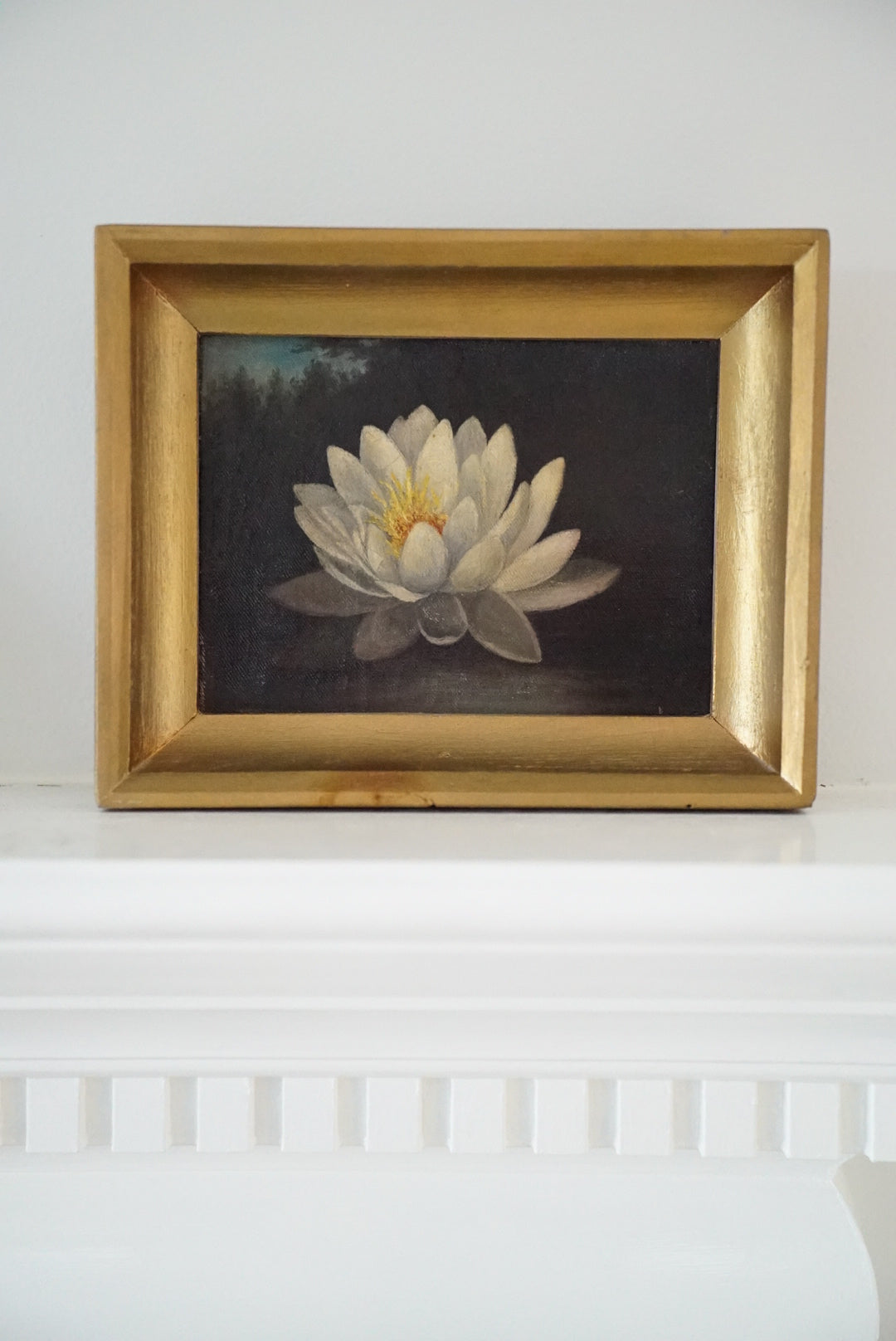 Antique Oil Painting — Water Lilly