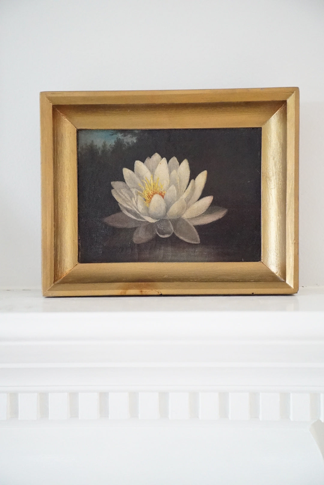 Antique Oil Painting — Water Lilly
