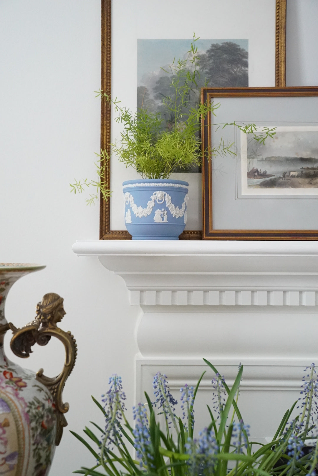 Vintage Wedgwood Cream on Lavender Jardiniere