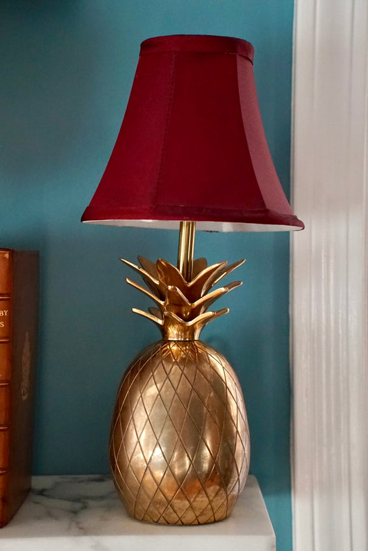 Vintage Brass Pineapple Lamp (No shade)