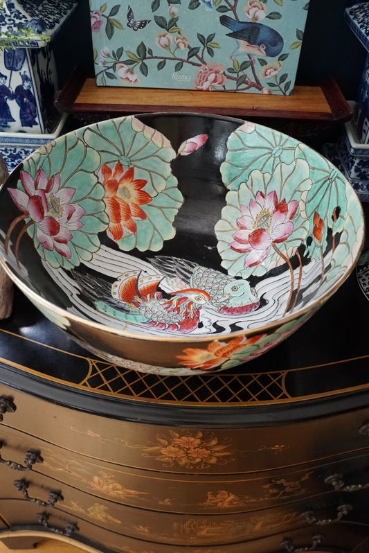 12” XL Famille Noire Centerpiece Bowl