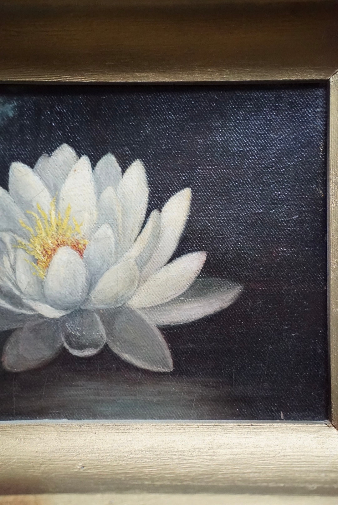 Antique Oil Painting — Water Lilly