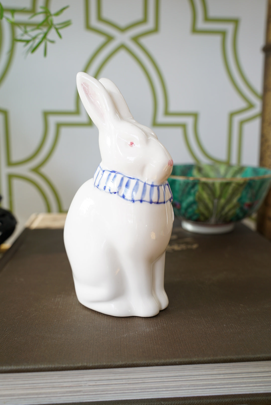 Vintage Haldon Group Blue Striped Bunny