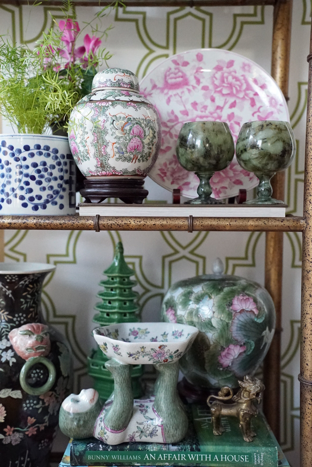 Vintage Chinoiserie Monkey Bowl