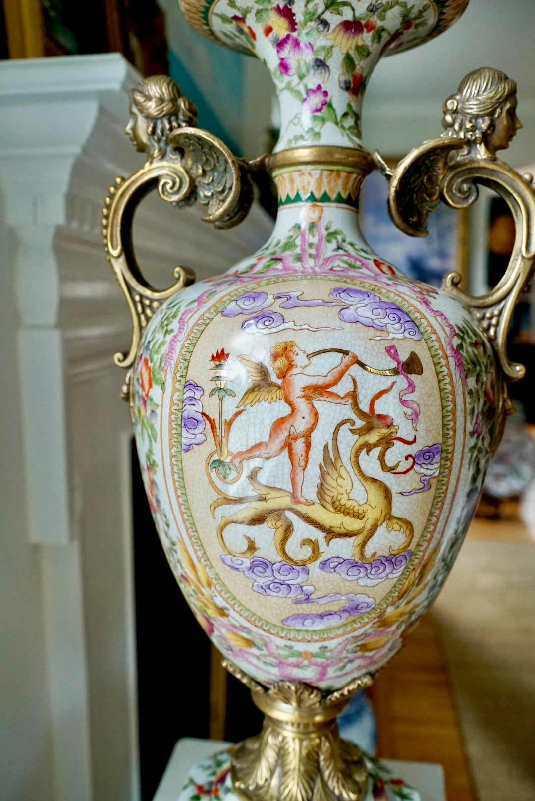 Stunning XL Ormolu Mounted Trophy Vase