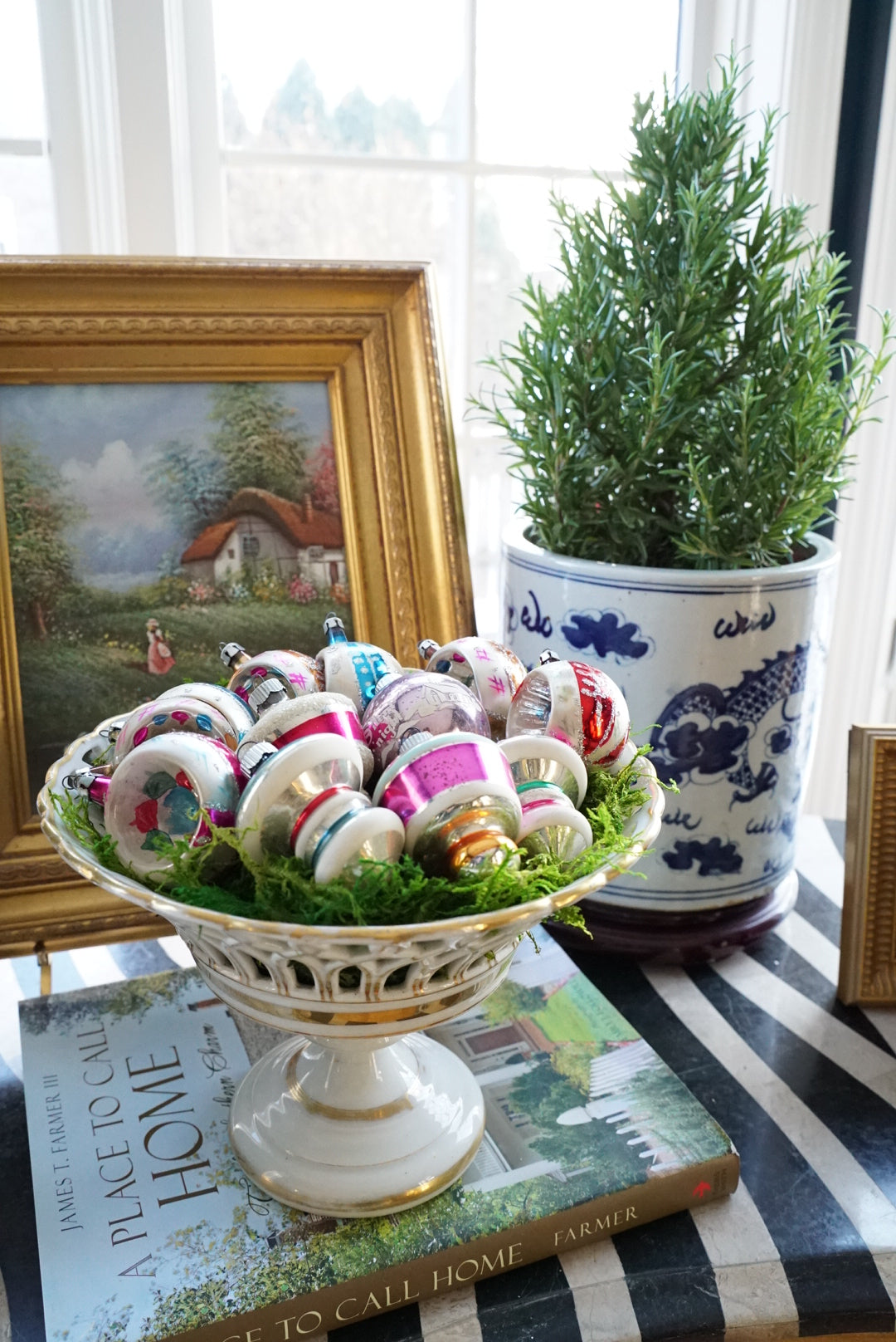 Antique French Porcelain Compote