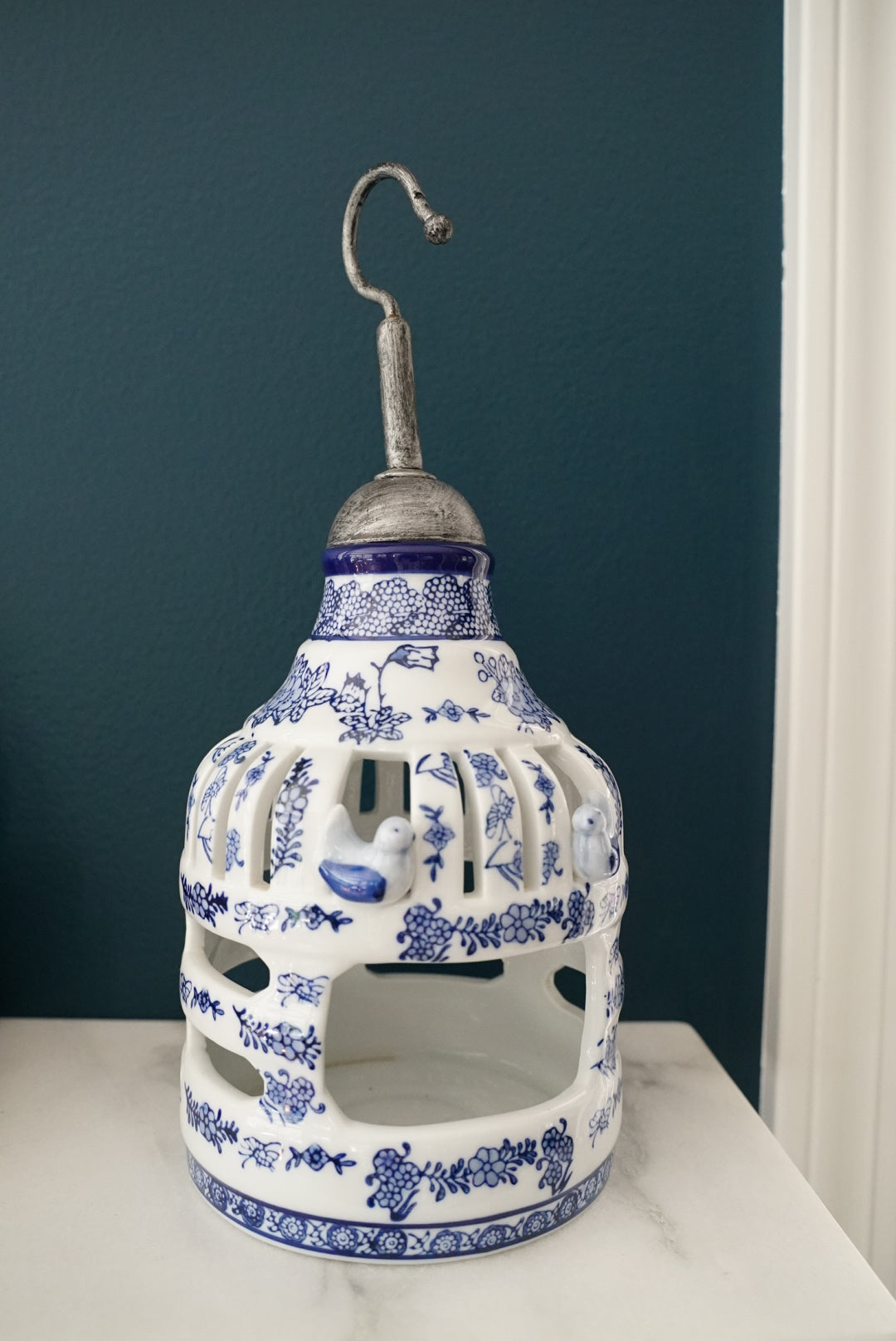 Vintage Chinoiserie Bird Cage/Bird Feeder