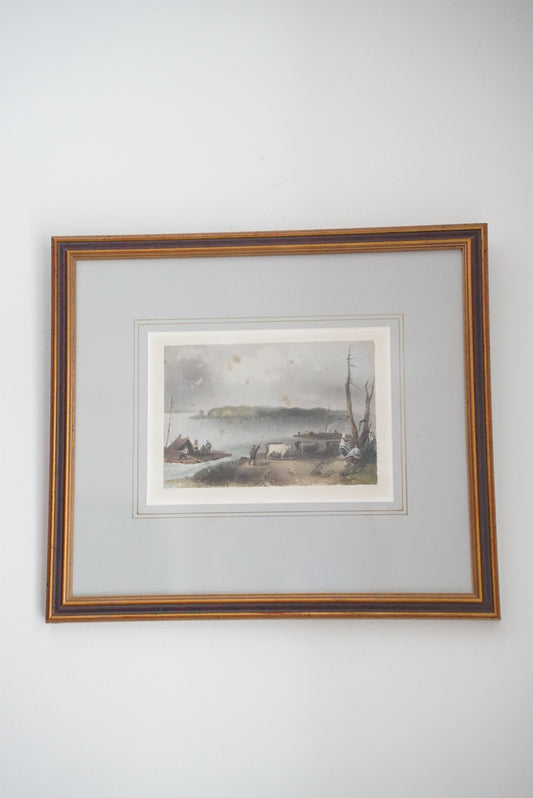 Antique Engraving — “Navy Island” c. 1845