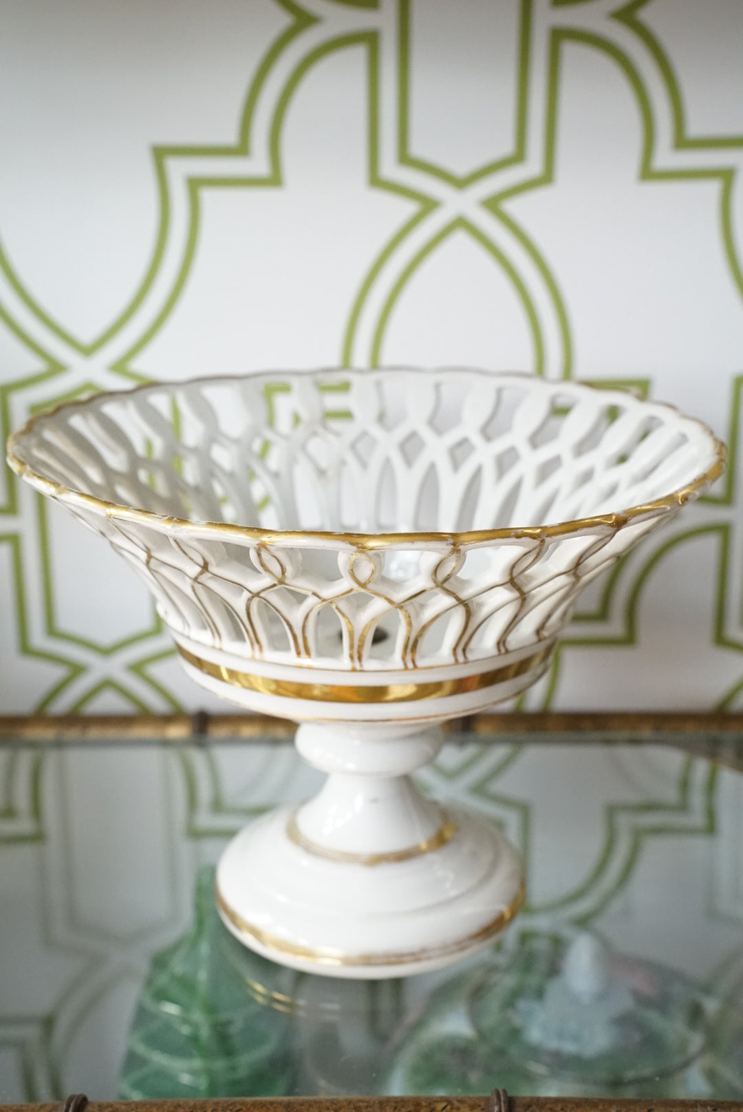 Antique French Porcelain Compote