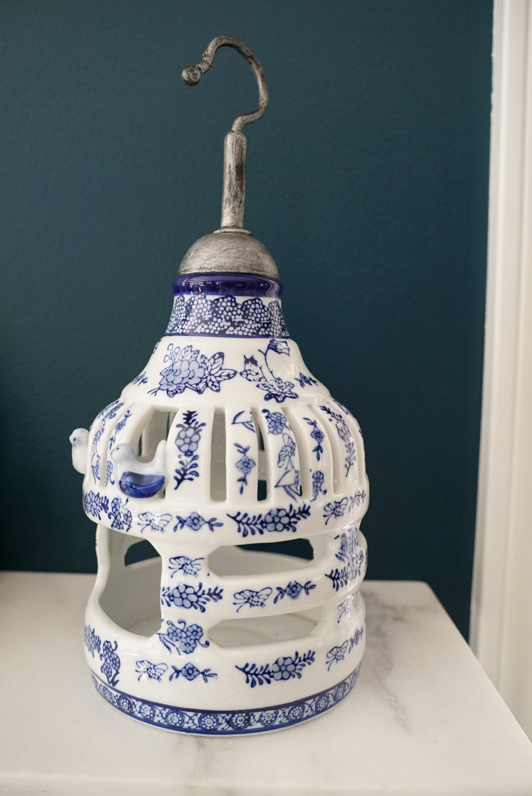 Vintage Chinoiserie Bird Cage/Bird Feeder