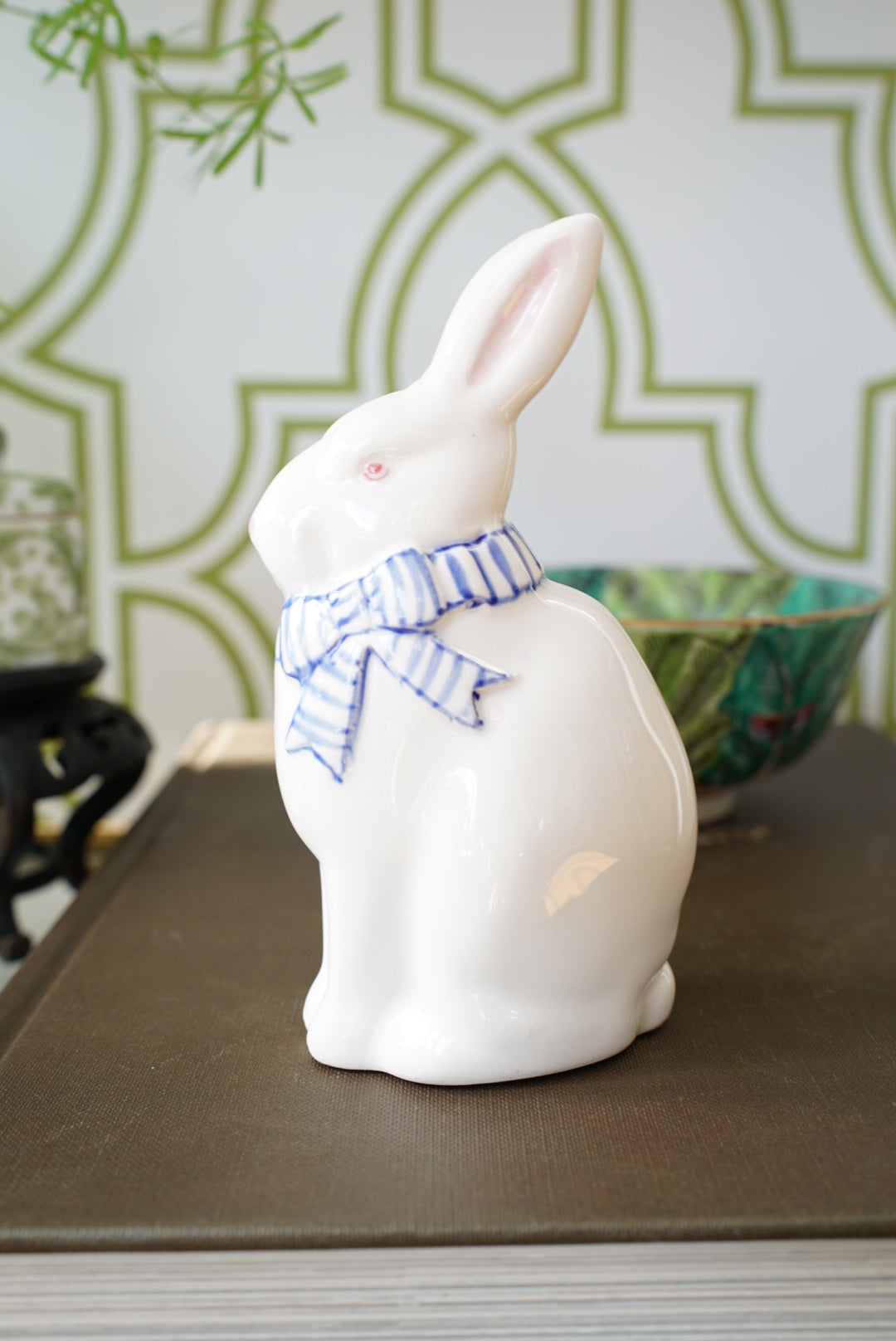 Vintage Haldon Group Blue Striped Bunny