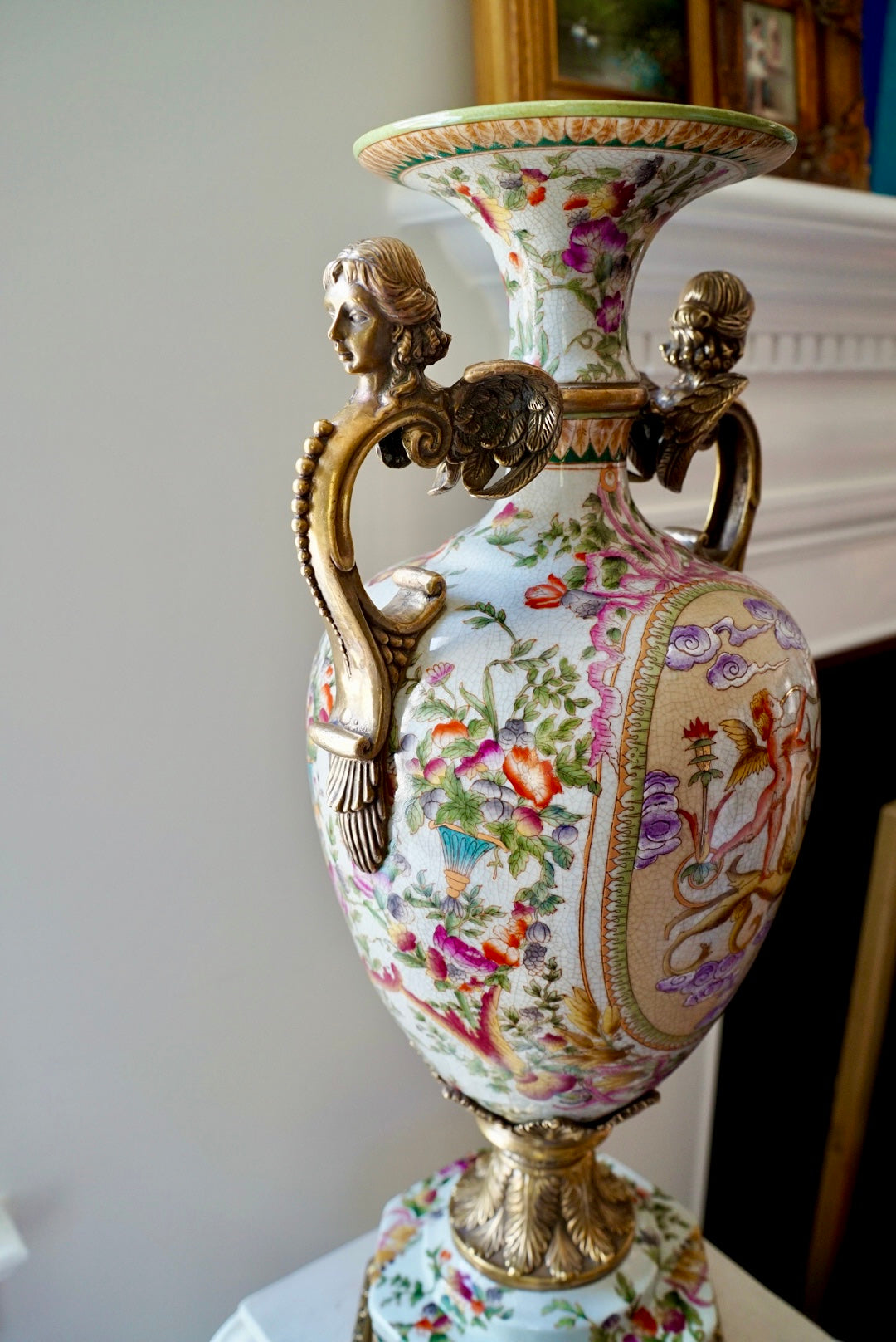 Stunning XL Ormolu Mounted Trophy Vase