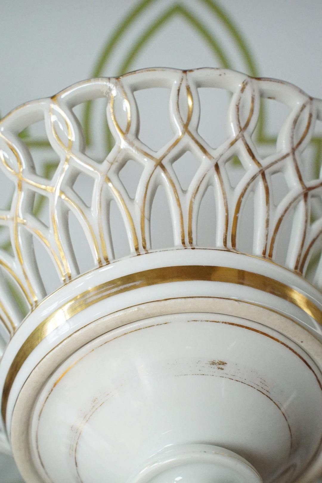 Antique French Porcelain Compote