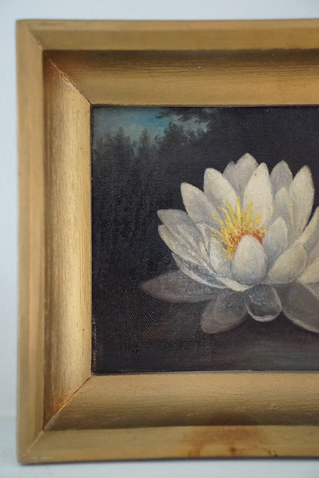 Antique Oil Painting — Water Lilly