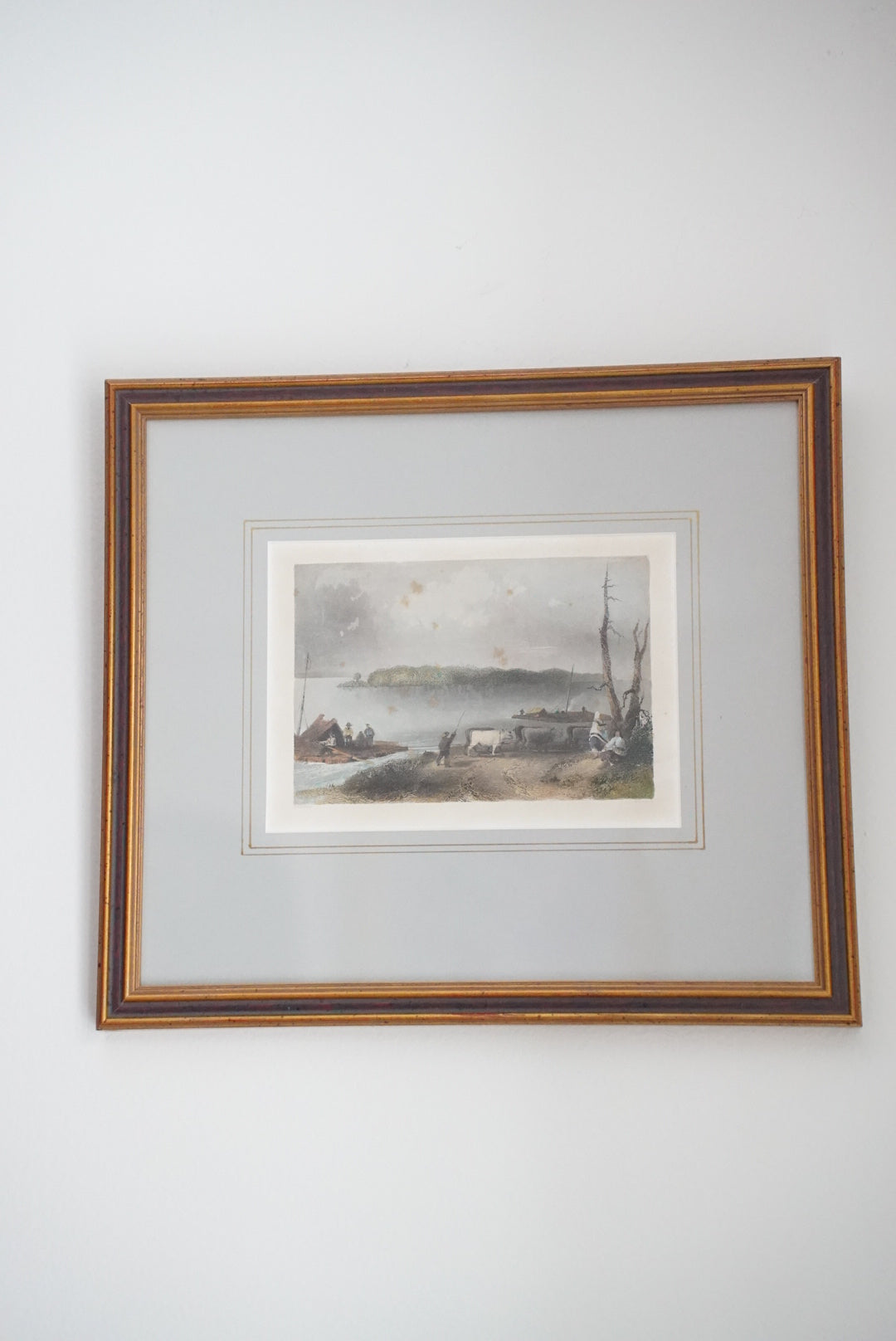 Antique Engraving — “Navy Island” c. 1845