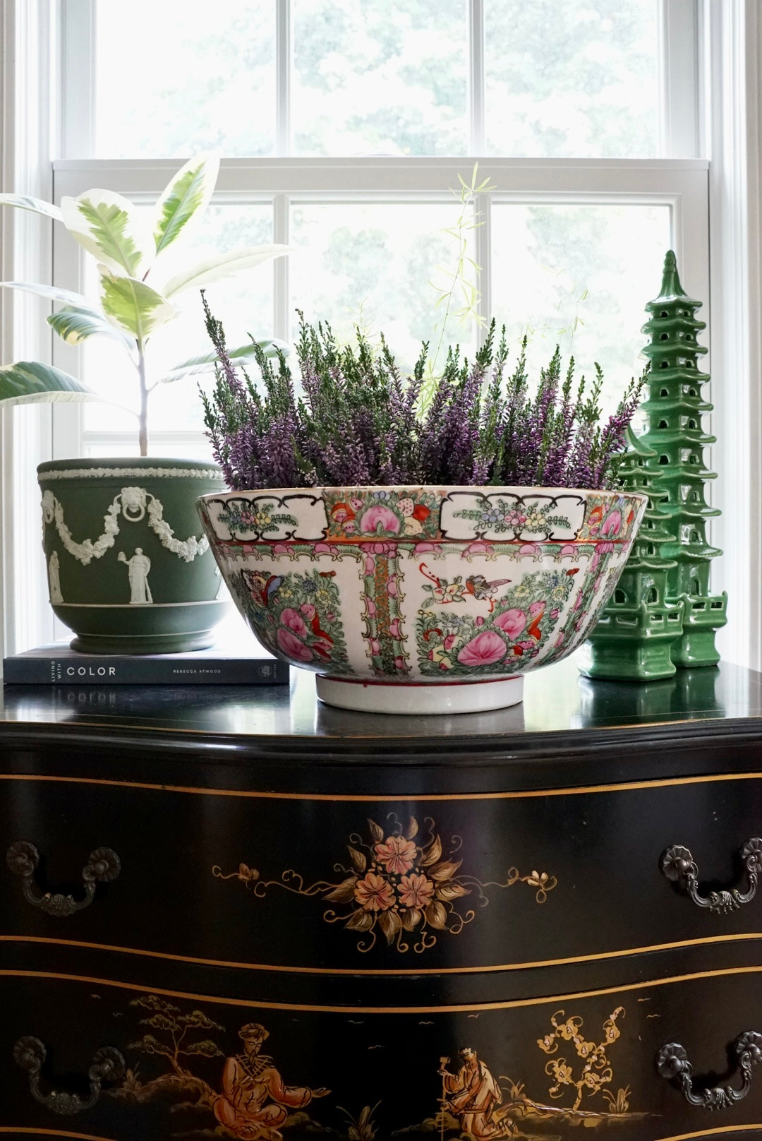 14” XL Rose Canton Centerpiece Bowl