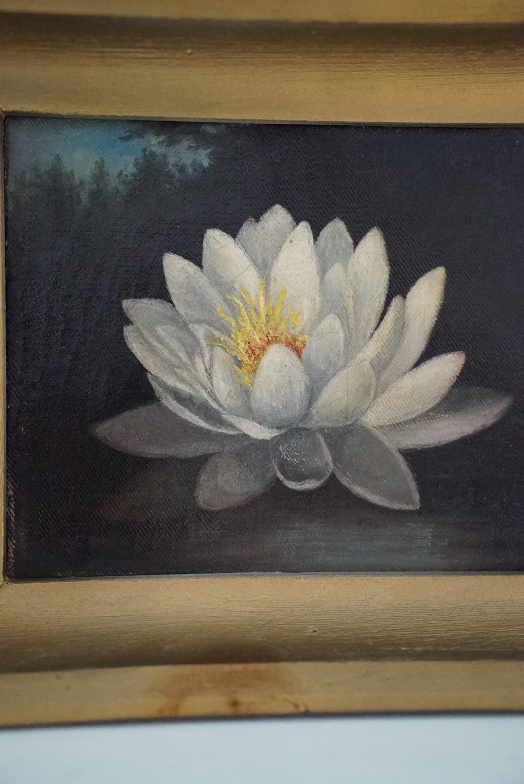 Antique Oil Painting — Water Lilly