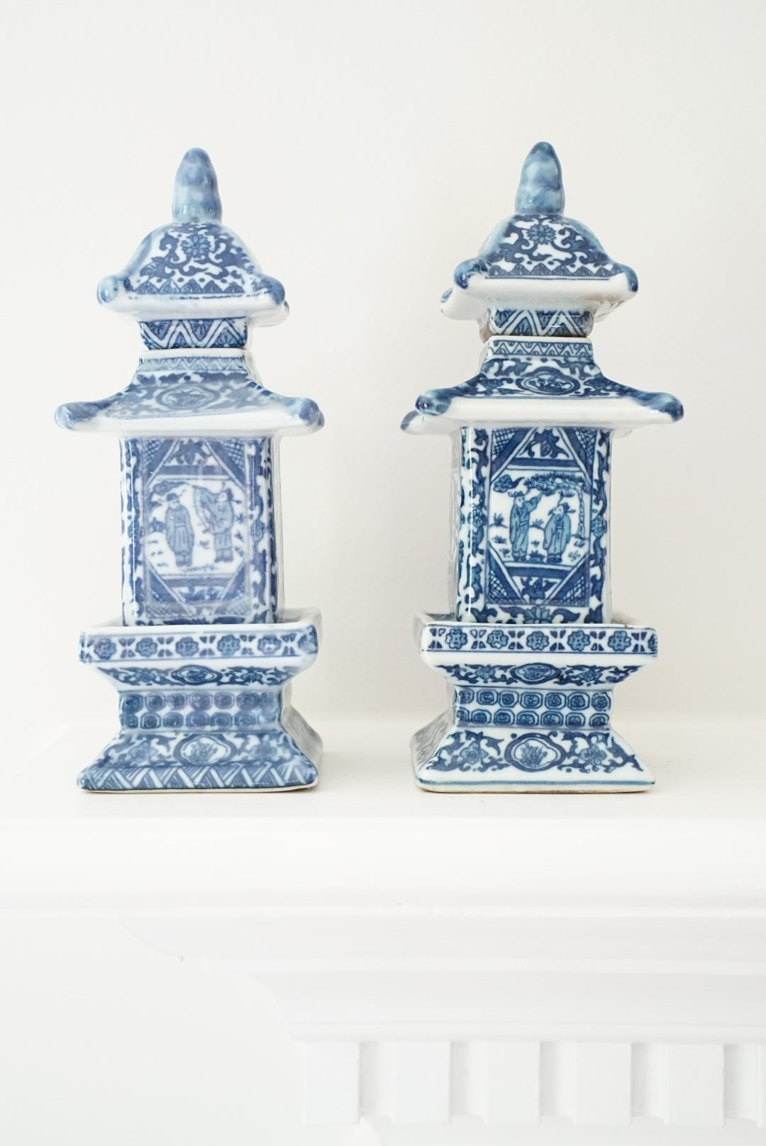 Charming Small Blue and White Pagoda