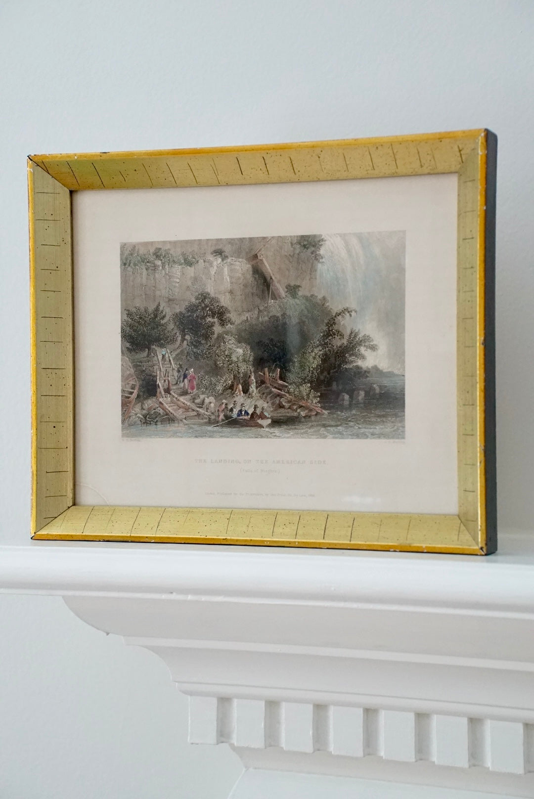 Antique Engraving - “The Landing, On the American Side” c. 1838