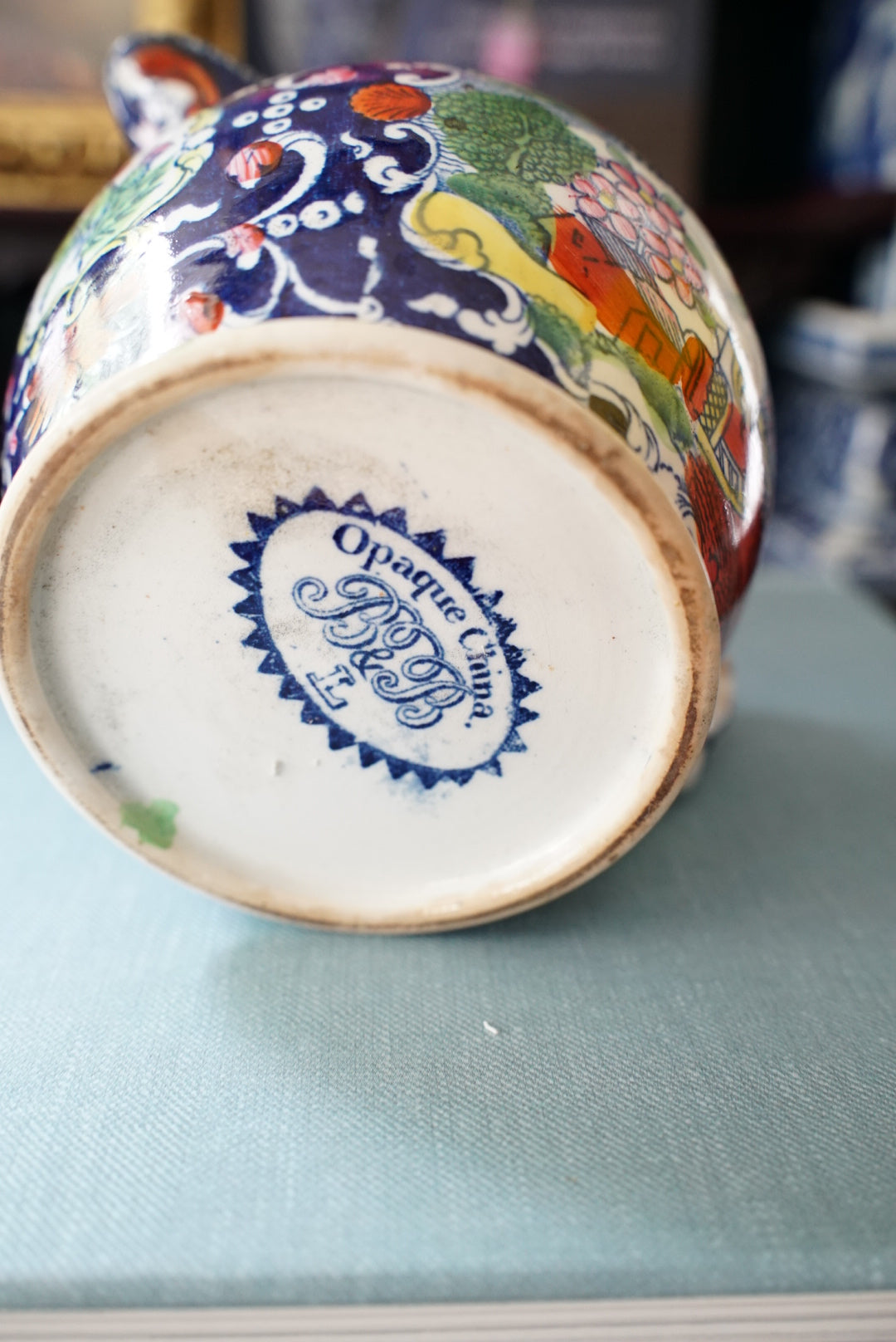 Antique Petite Georgian Transferware Jug — “Boy in the Door”