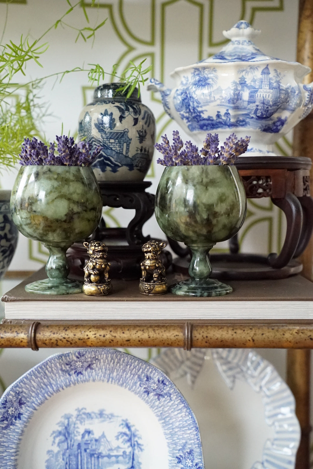Vintage Petite Blue Willow Ginger Jar