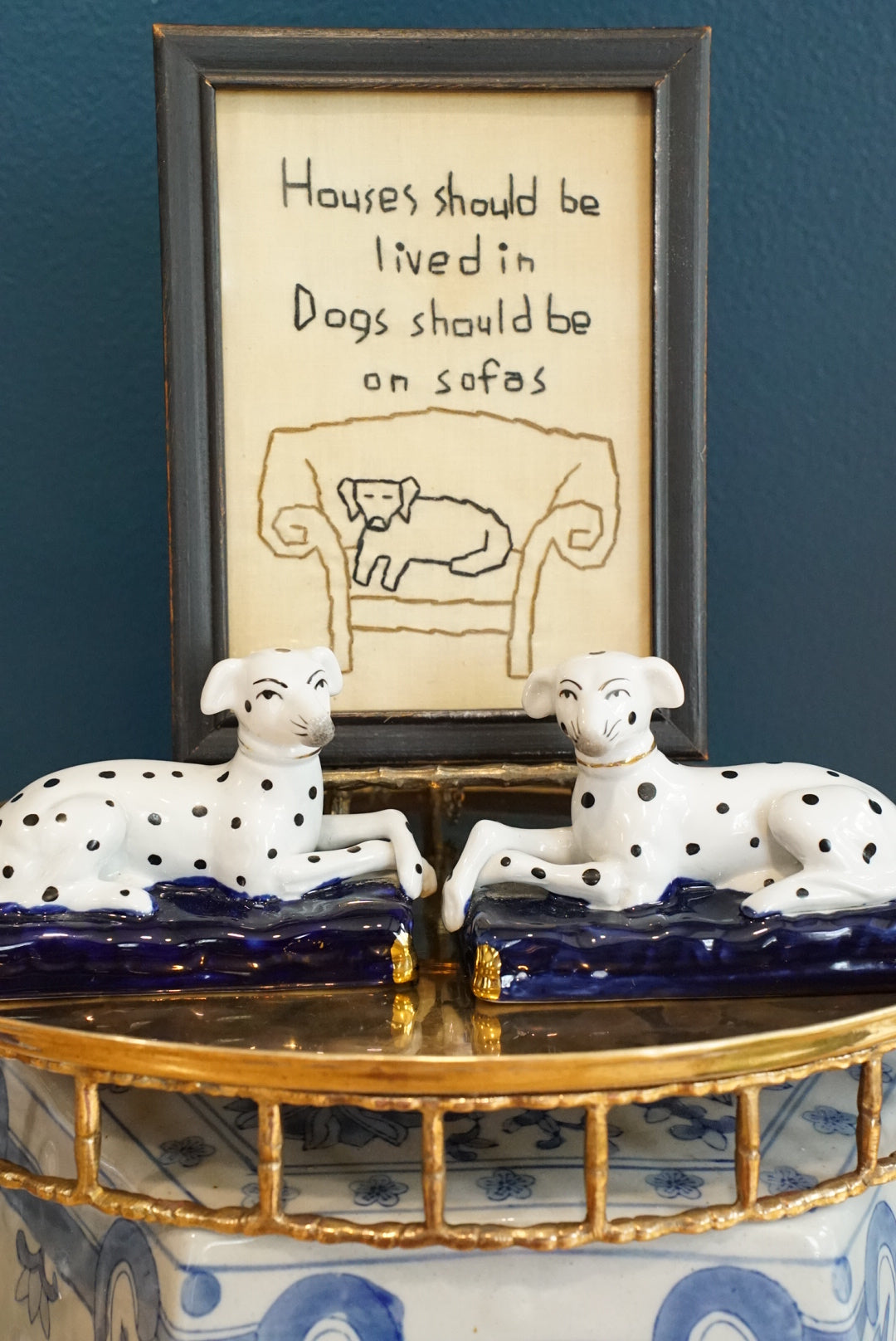 Pair of — Antique Staffordshire Dalmatian