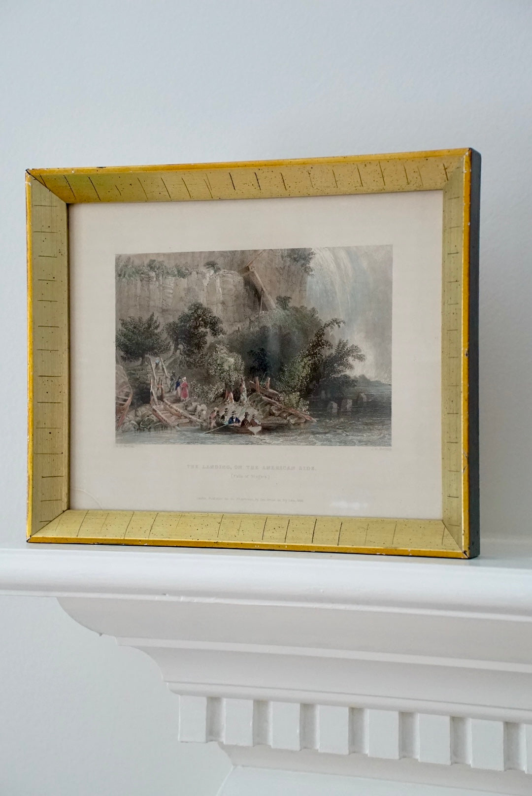 Antique Engraving - “The Landing, On the American Side” c. 1838