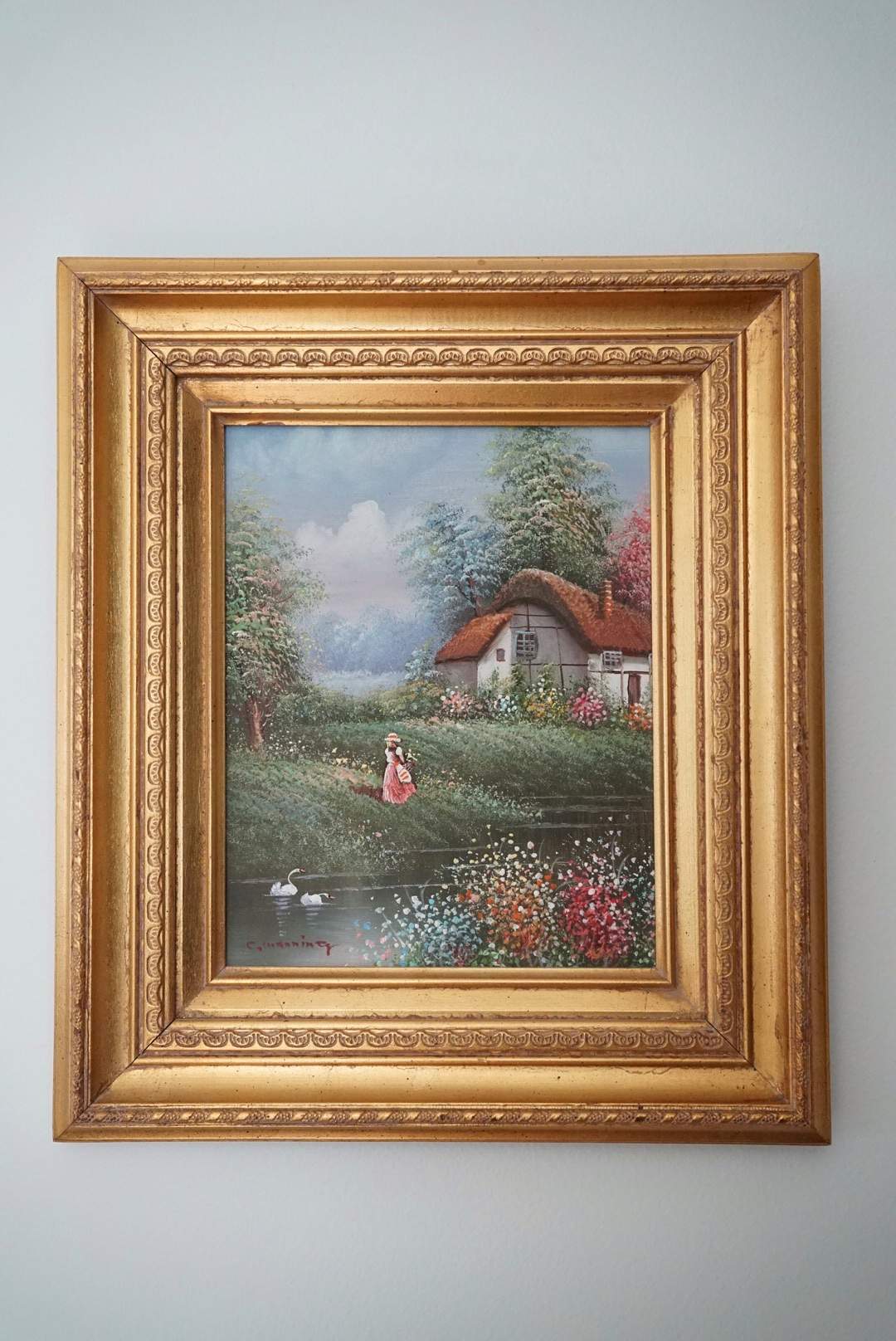 Vintage Painting Oil newest on Canvas Board