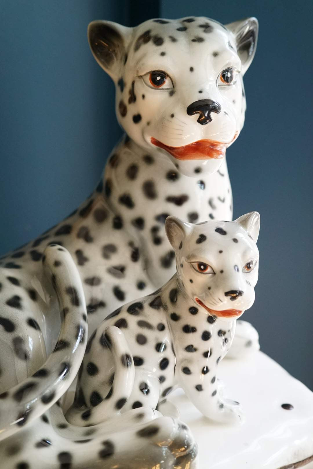 Large Vintage Italian Snow Leopards