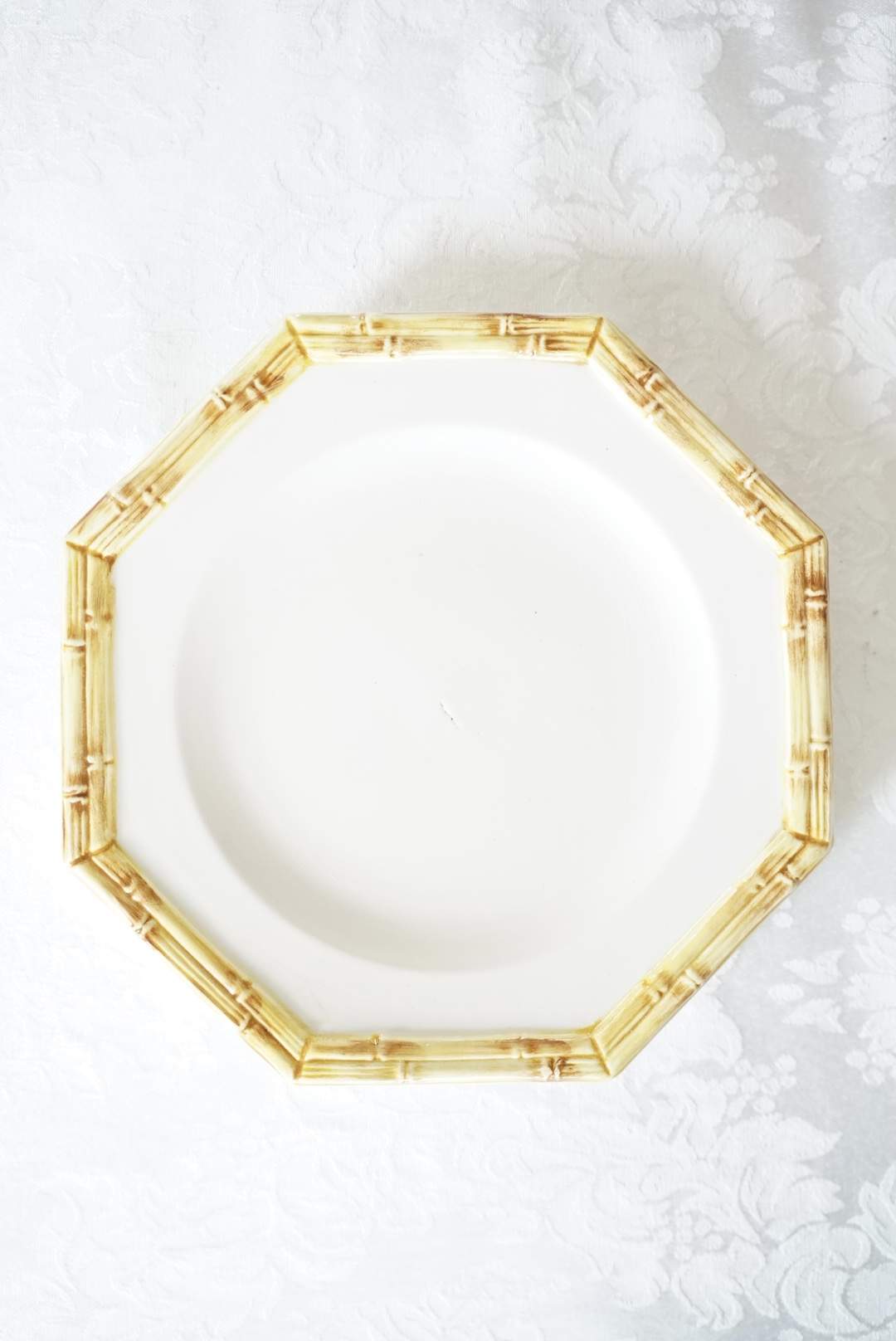 Set of 5 — Made in Italy Octagon Bamboo Salad Plate