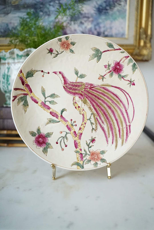 Vintage Decorative Plate by Oriental Accent — Grace in Pink