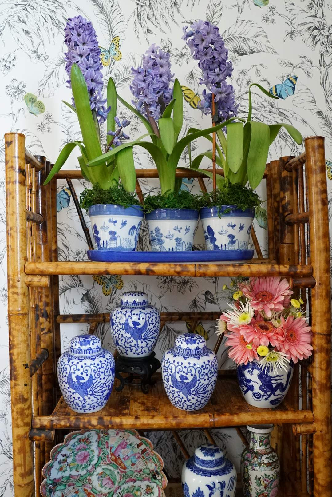 Vintage Soaring Phoenix Ginger Jar