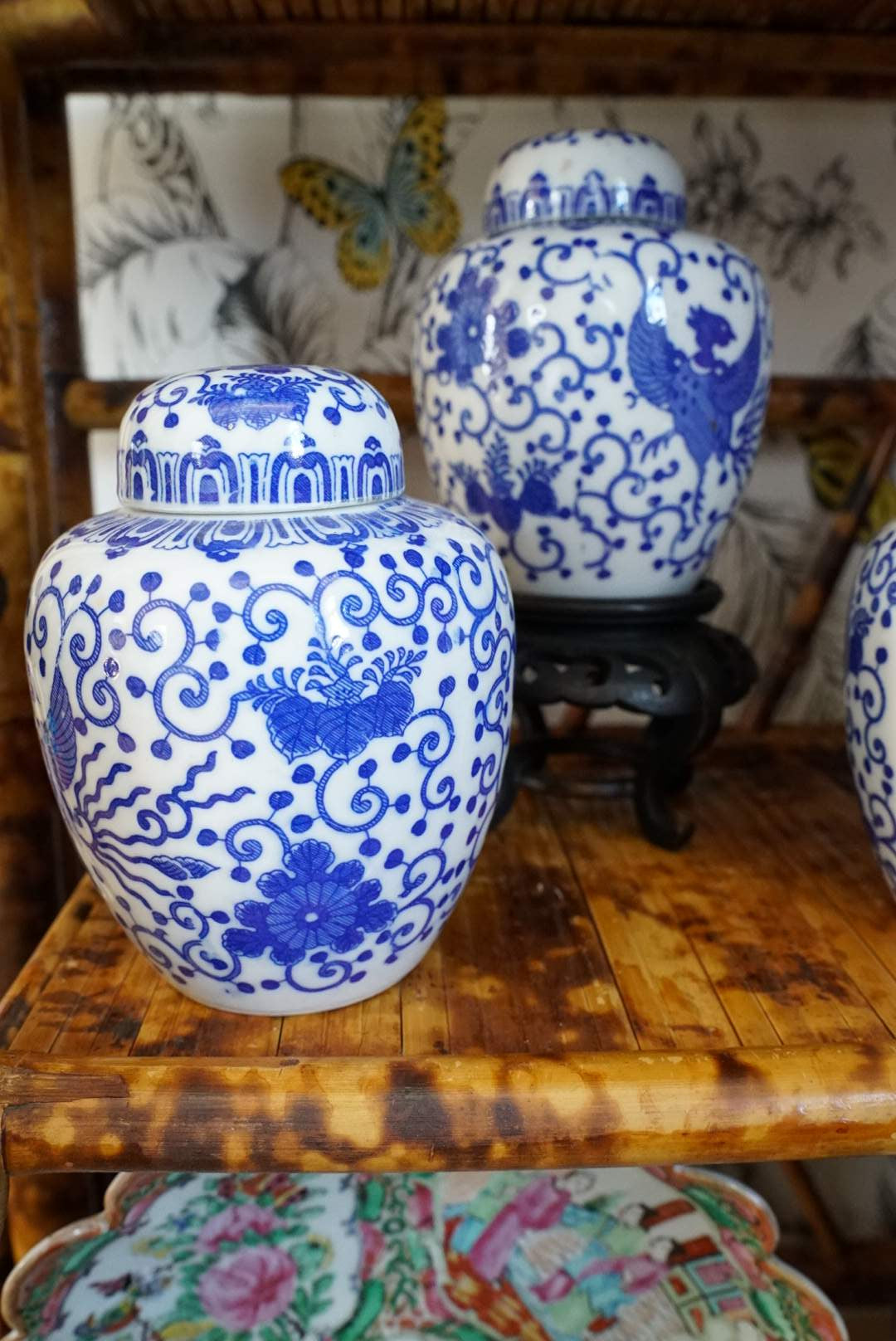 Vintage Soaring Phoenix Ginger Jar