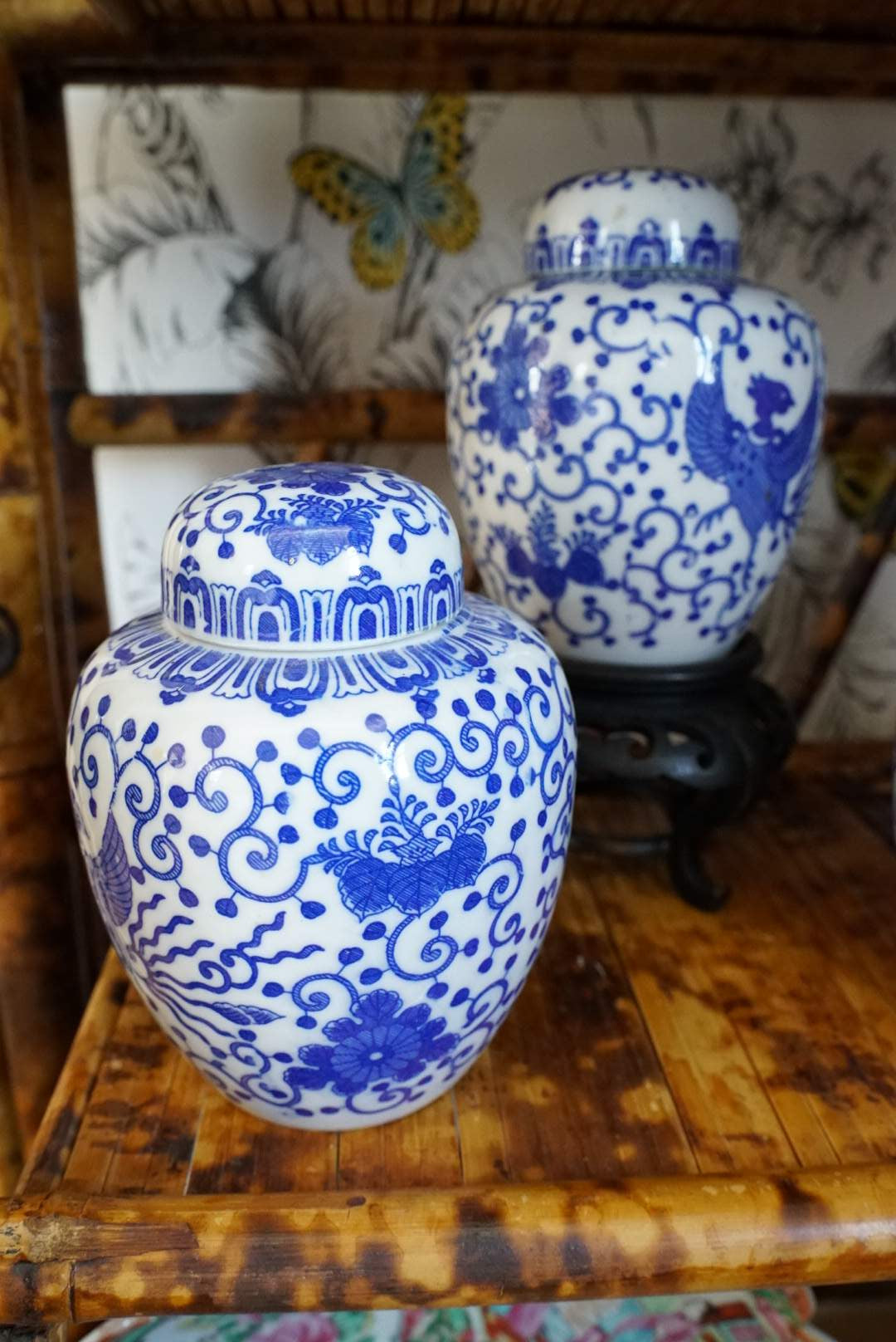 Vintage Soaring Phoenix Ginger Jar