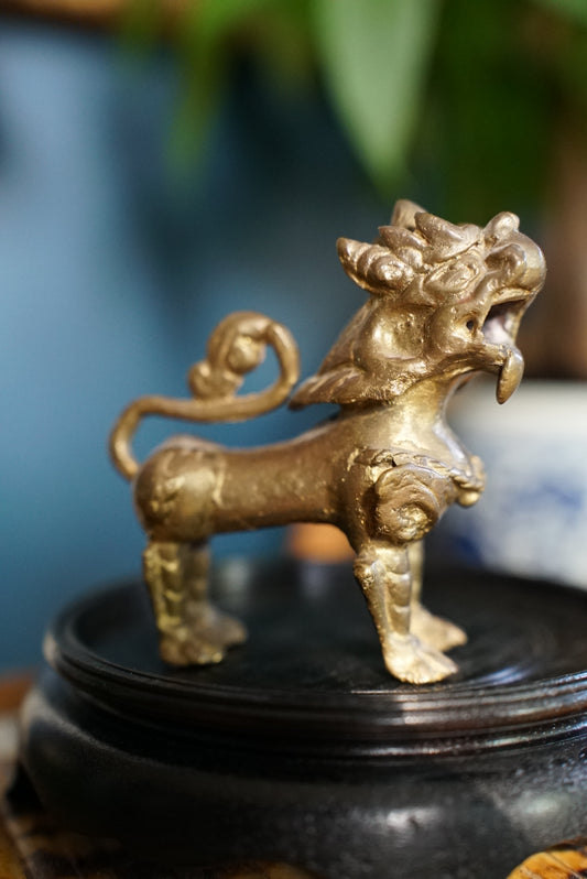 Vintage Brass Foo Lion