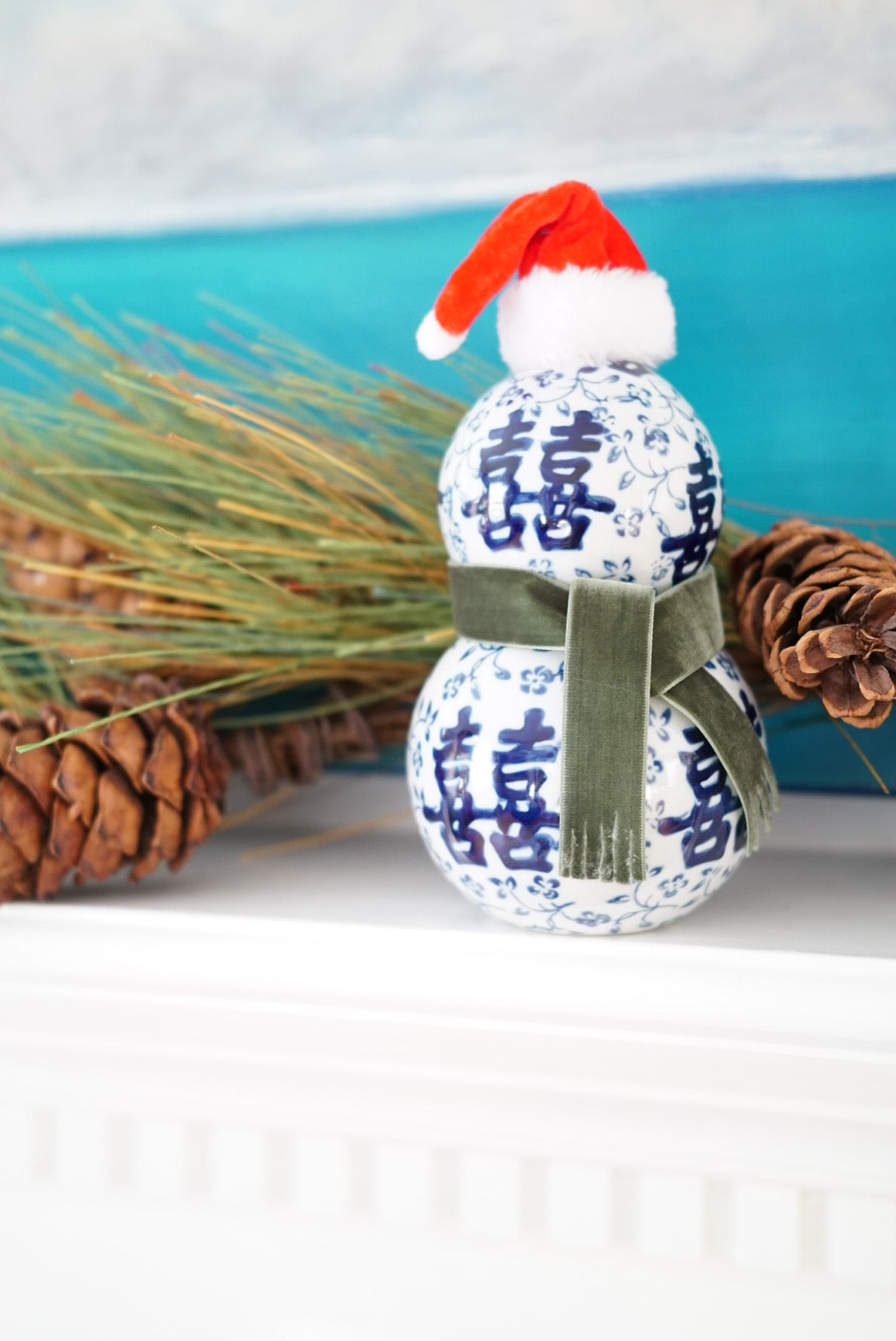 Double Happiness Floral Motif Tea Light Holder