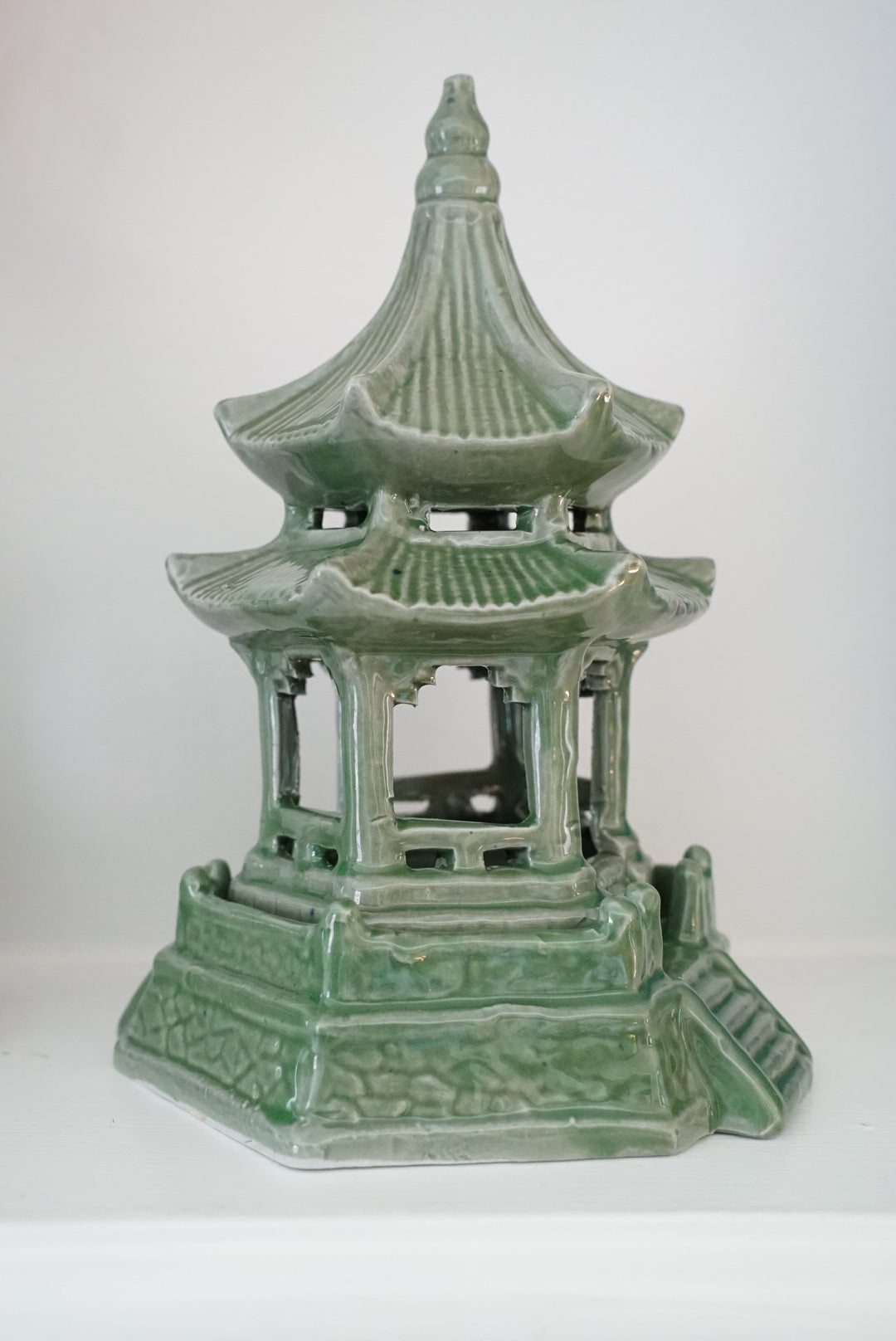 Green Pagoda Top Chinese Pavilion