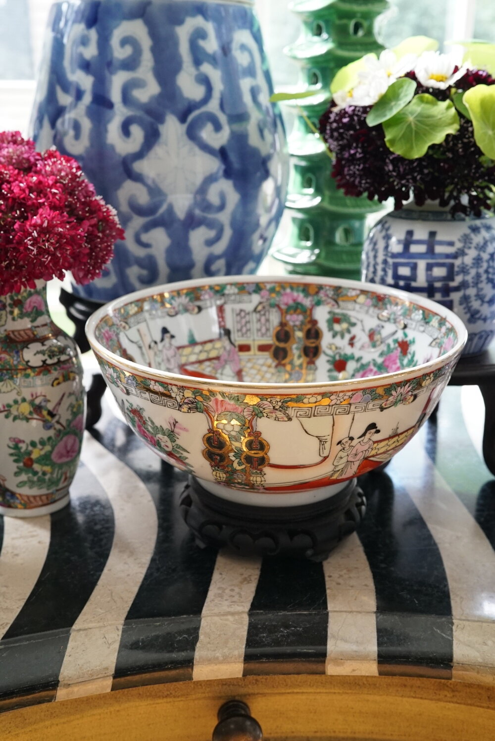Vintage Rose Medallion 8” Bowl