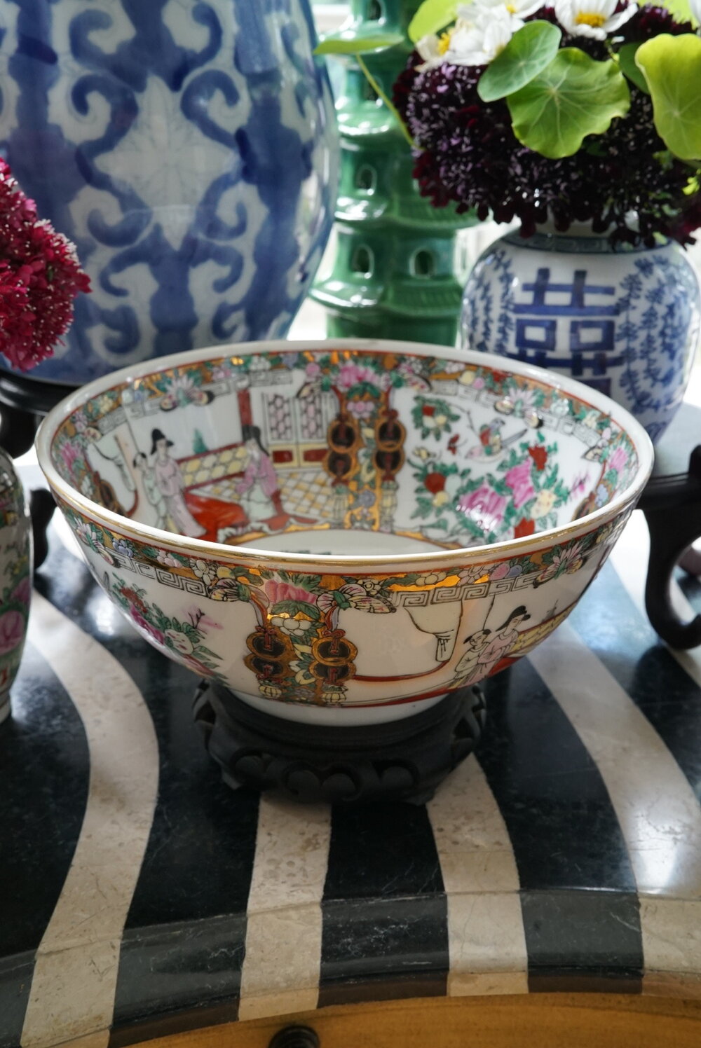 Vintage Rose Medallion 8” Bowl